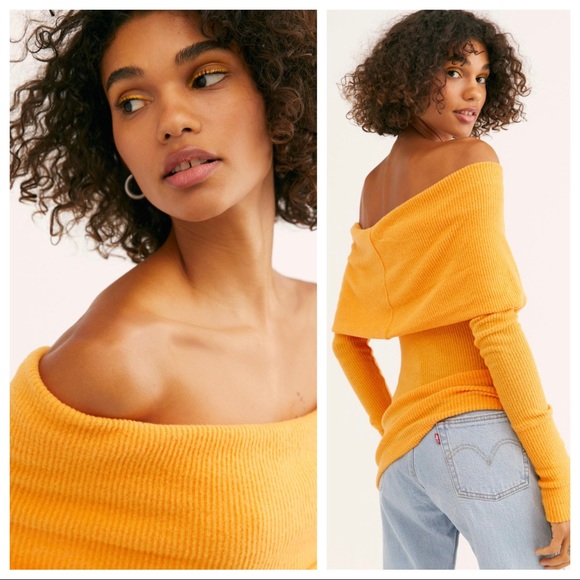 NWT Free People Snow Bunny Long Sleeve Yellow - Picture 3 of 8